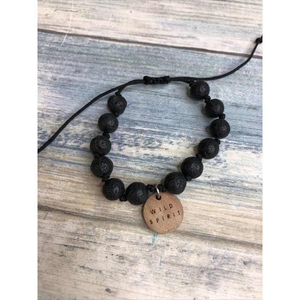 Wild‎ Spirt Lava Beads Driftwood diffuser  Bracelet adjustable up to 9"